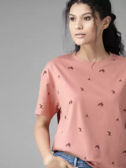 Printed Round Neck Pure Cotton T-shirt - image 3