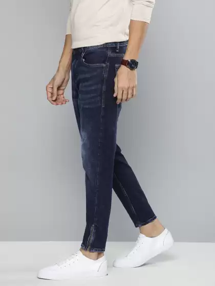 Men Slim Tapered Crop Jeans - image 3