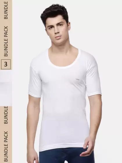 Men Pack Of 3 Innerwear Vests - image 3