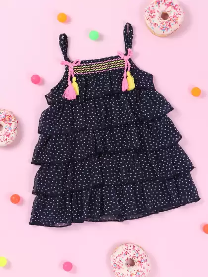 Girls Printed A-Line Dress - image 3