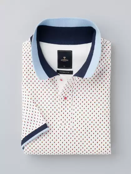 Printed Polo Collar Pure Cotton T-shirt - image 3