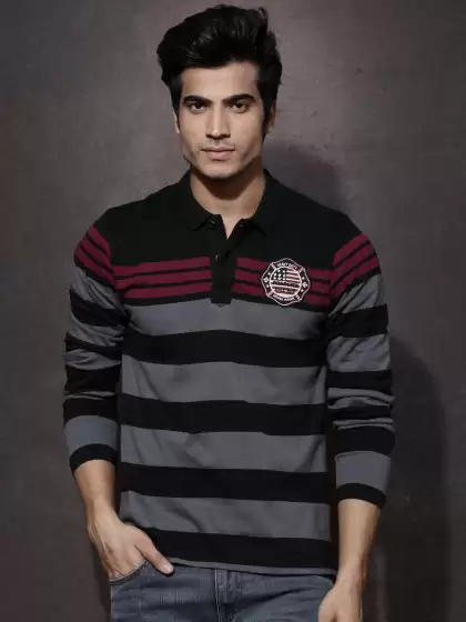 Striped Polo Pure Cotton T-shirt - image 3