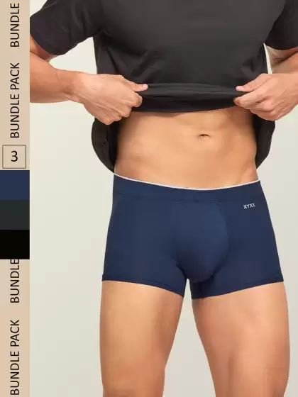Men Pack Of 3 Solid Trunks - image 3