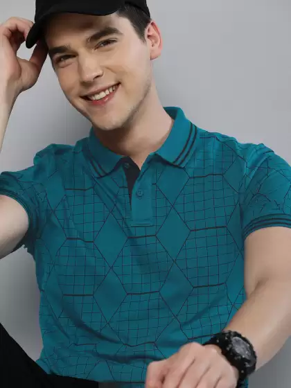 Printed Polo Collar Pure Cotton T-shirt - image 3