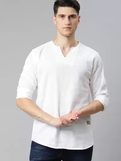 Men Solid Pure Cotton Kurta - image 3