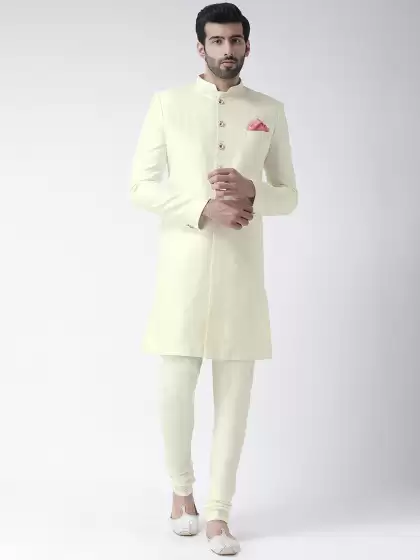 Men Printed Sherwani Set - image 3