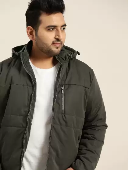 Men Plus Size Hooded Jacket - image 3