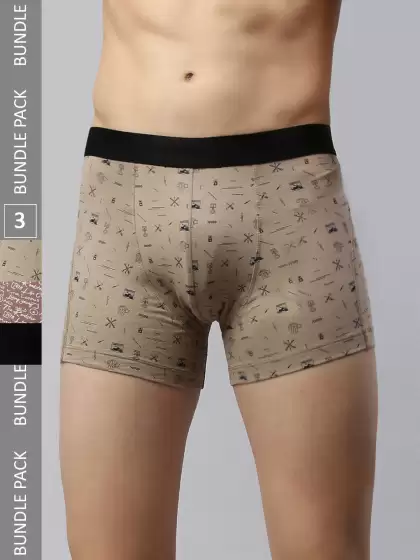 Men Pack of 3 Printed Trunk - image 3