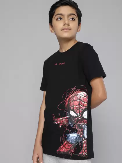Boys Spiderman Cotton Pure Cotton T-shirt - image 3
