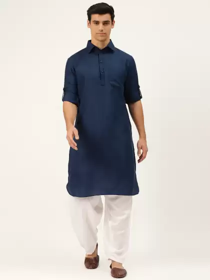 Men Cotton Kurta with Salwar - image 3