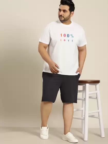 Men Solid Shorts with Raw Hem - image 3