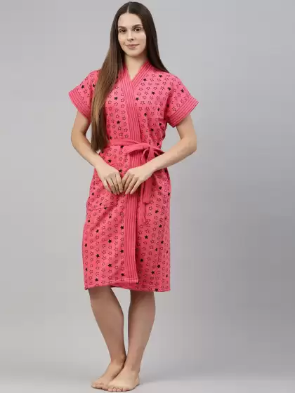 Goldstrom Women Printed Cotton Bathrobe - image 3