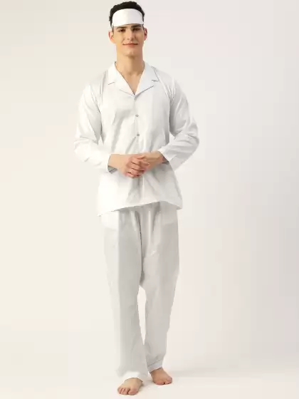 Men Pyjama Set & Sleeping Mask - image 3