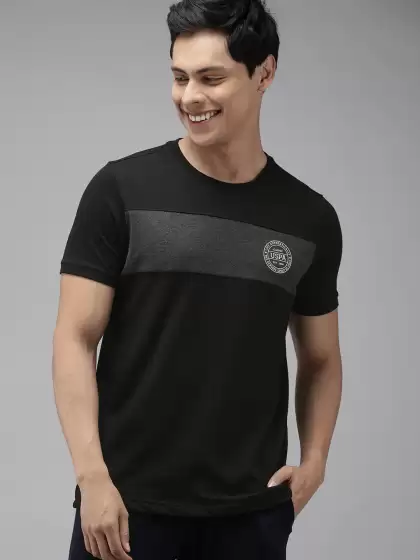 Men Colourblocked Lounge T-shirt - image 3
