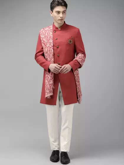 Men Self Design Ethnic Suit - image 3