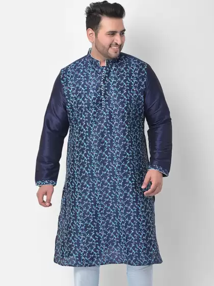 Men Floral Straight Kurta - image 3