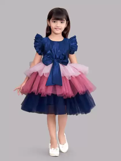 Satin Layaered Dress - image 3