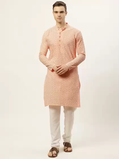 Men Chikankari Kurta Set - image 3
