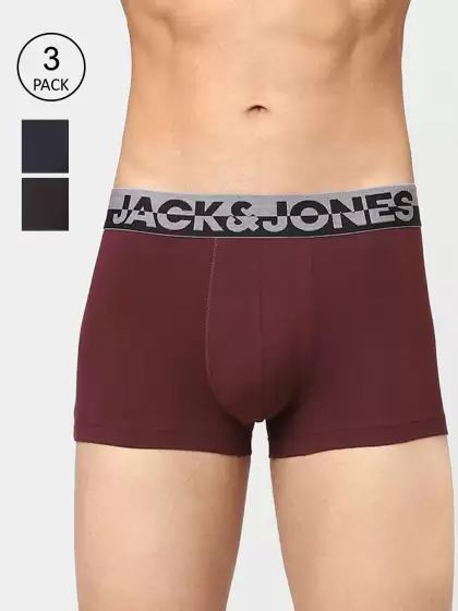 Men Pack of 3 Solid Cotton Trunks - image 3