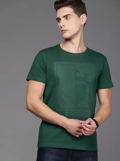 Men Logo Print Cotton T-shirt - image 3