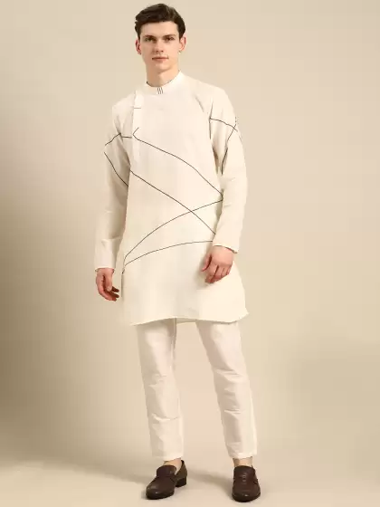 Men Embroidered Kurta with Trousers - image 3