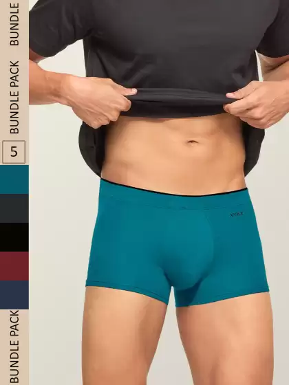 Men Pack Of 5 Solid Uno Trunk - image 3