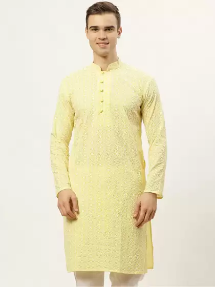 Men Embroidered Kurta - image 3