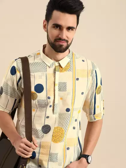Men Geometric Printed Kurta - image 3