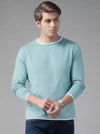 Men Solid T-shirt - image 3