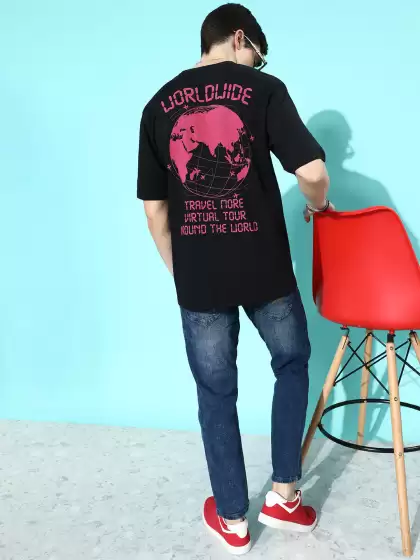 Men Printed Loose T-shirt - image 3