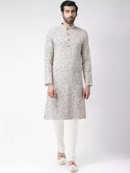 Men Printed Kurta Set - image 3