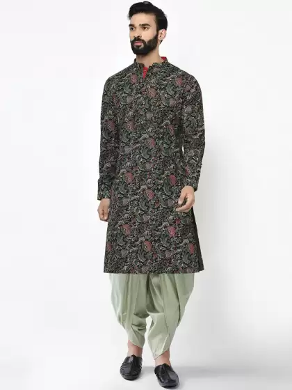 Men Printed Kurta Set - image 3