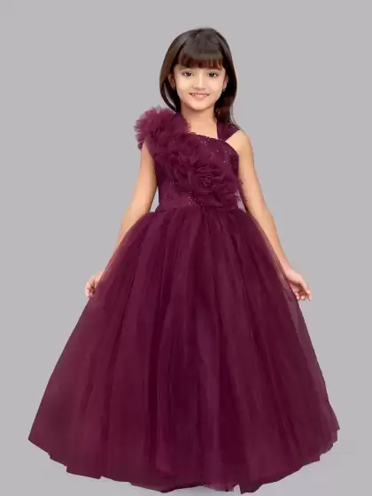 Girls Embellished Flared Dress - image 3