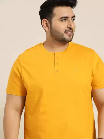 Men Plus Size Solid T-shirt - image 3