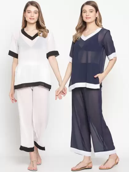 Women Pack Of 2 Solid Swim Tops - image 3