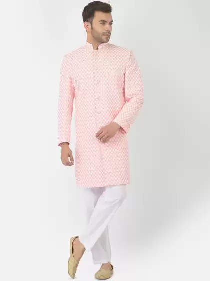 Men Embroidered Kurta with Trousers - image 3