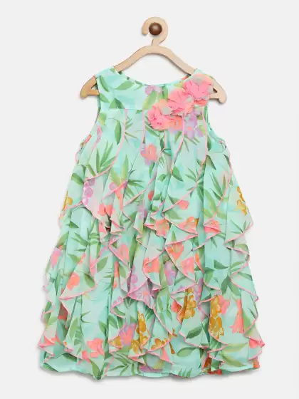 Floral Georgette A-Line Dress - image 3
