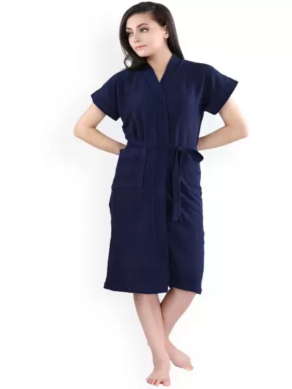 Women Solid Bathrobe - image 3