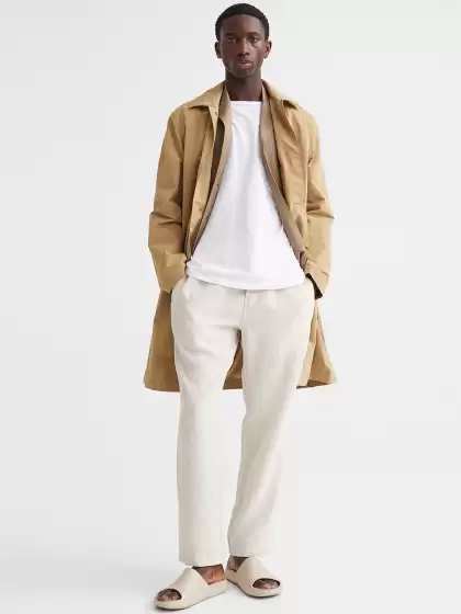 Men Regular Fit Linen Trousers - image 3
