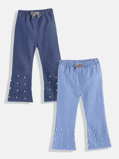 Girls Pack of 2 Cotton Jeans - image 3