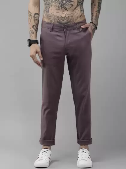Men Mid-Rise Trousers - image 3