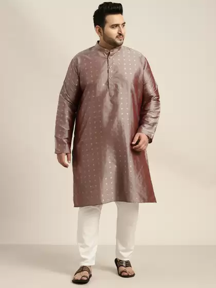 Men Plus Size Geometric Kurta - image 3