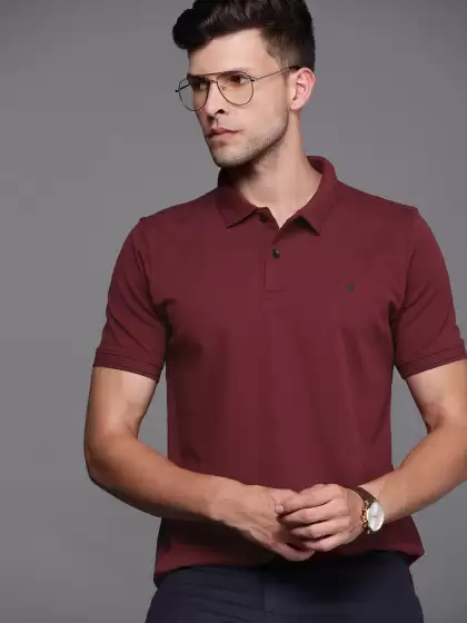 Solid Polo Cotton T-shirt - image 3