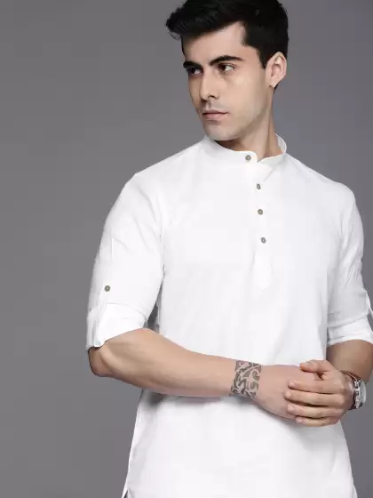 Men Solid Kurta - image 3