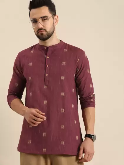 Men Embroidered Short Kurta - image 3