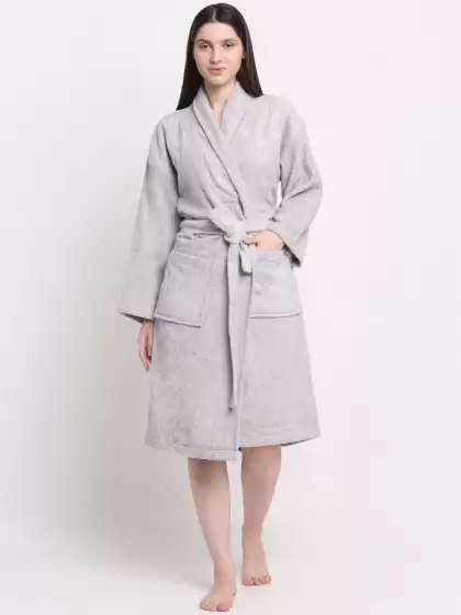 Women Bath Robe With Pockets - image 3