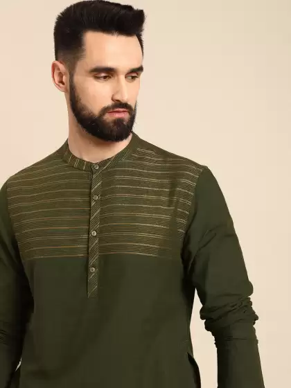 Men Striped Pure Cotton Kurta - image 3