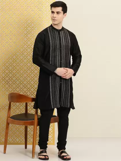 Men Embroidered Jashn Kurta - image 3