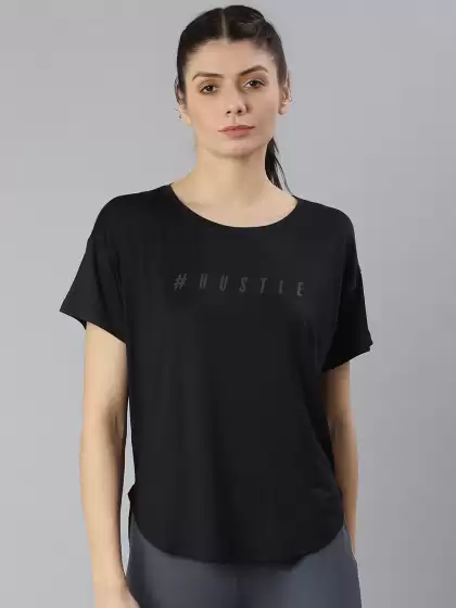 Women Typography Printed Dri-FIT T-shirt - image 3