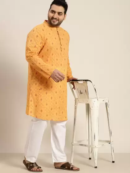 Plus Size Men Printed Kurta - image 3